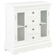 Credenza bianca mobiletto consolle mobile contenitore 70 cm legno massello di pino 4402057