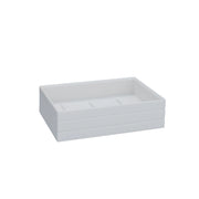Porta sapone bianco rettangolare - serie style