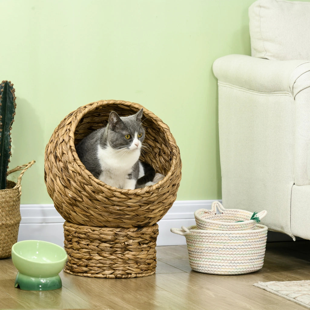 Cuccia per Gatti con Cuscino ¨C Zephmum ¨C Beige 40x37x51 cm