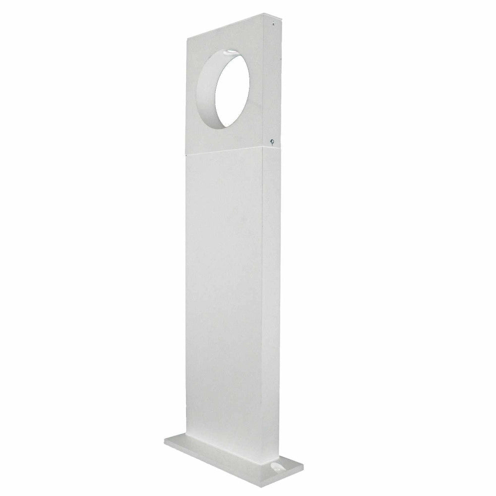 Trade Shop - Lampada Palo Da Giardino Led Cerchio 50cm 12 W Grigio Luce 6500k 4000k 3000k Es60 -