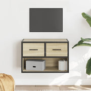 Mobile TV-Credenza per TV-Console TV Rovere Sonoma 60x31x39,5cm Legno Multistrato Metallo 212715