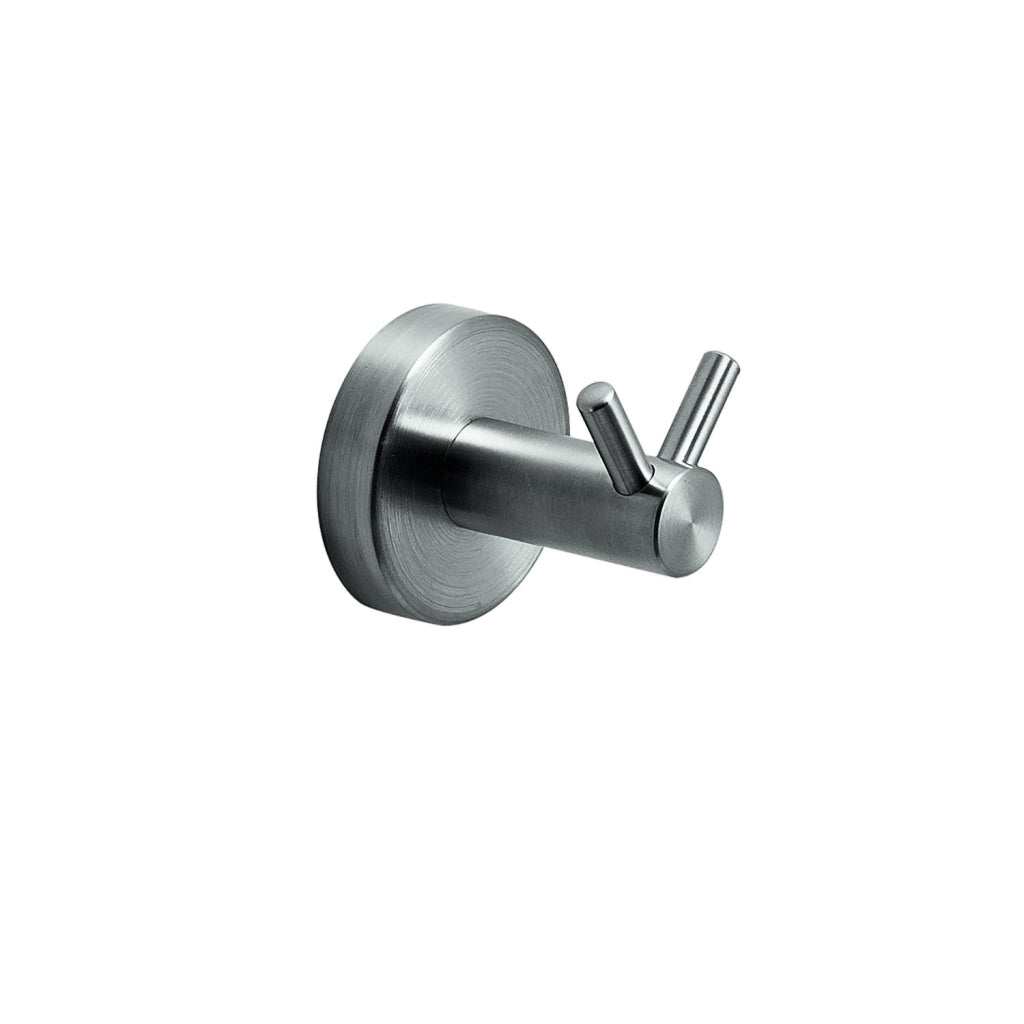 Appendiabiti doppio da muro in acciaio inox AISI 304 Gedy 5026 serie PROJECT Satinato