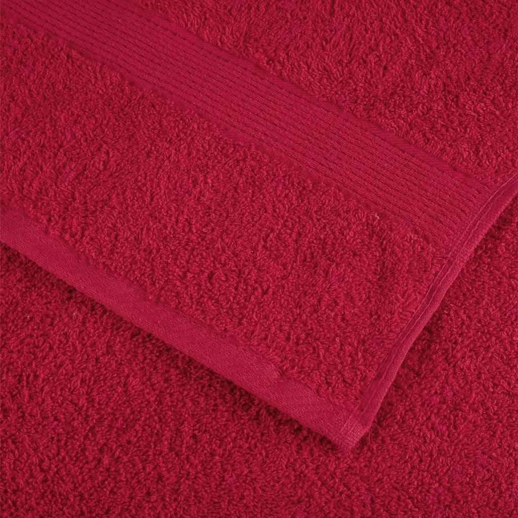 Asciugamani Premium SOLUND 10 pz Rosso 100x200 cm 600 g/m² 137415
