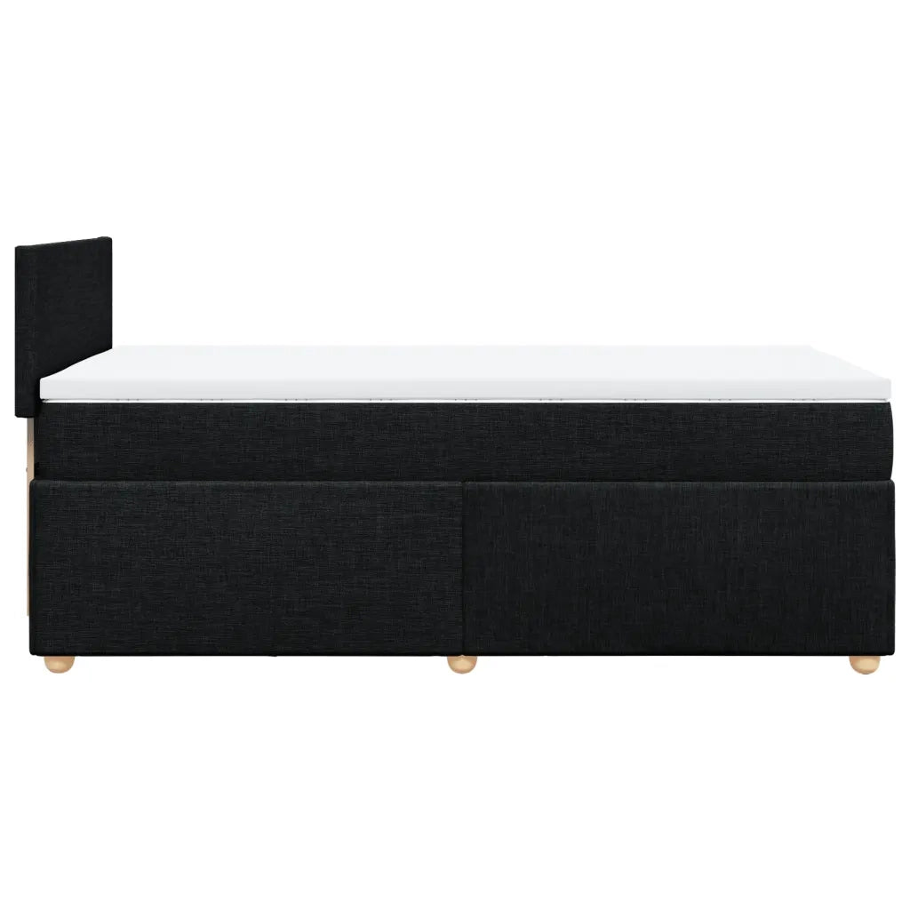 Giroletto a Molle con Materasso Nero 100x200 cm in Tessuto 3286586