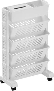 Pannello di supporto per libri mobile composto da 5 livelli, pratico, rotante e rimovibile.
