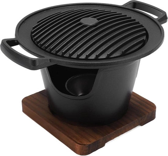Mini piastra da grigliata per barbecue portatile per viaggi, picnic, campeggio e fiamme di legna
