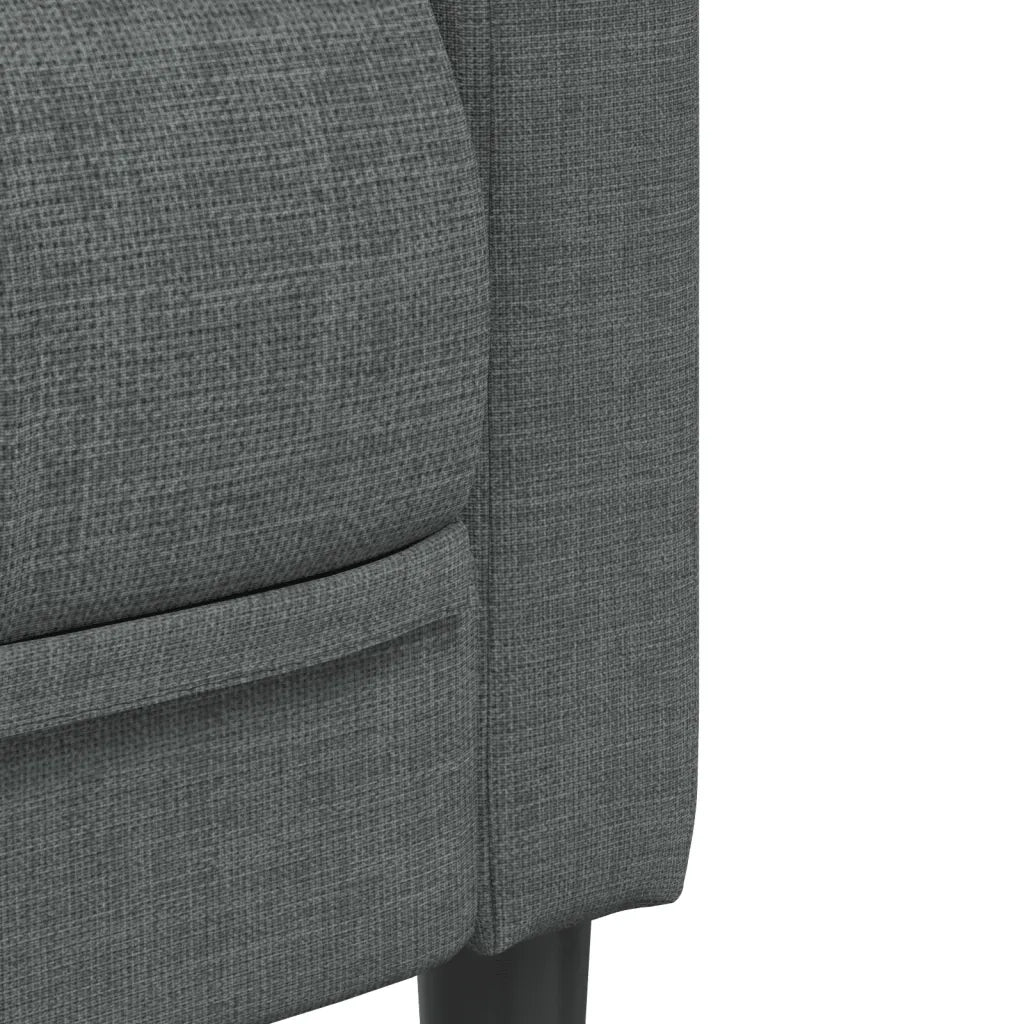 Poltrona-Divano Sedia-Poltroncina Grigio Scuro in Tessuto 313814