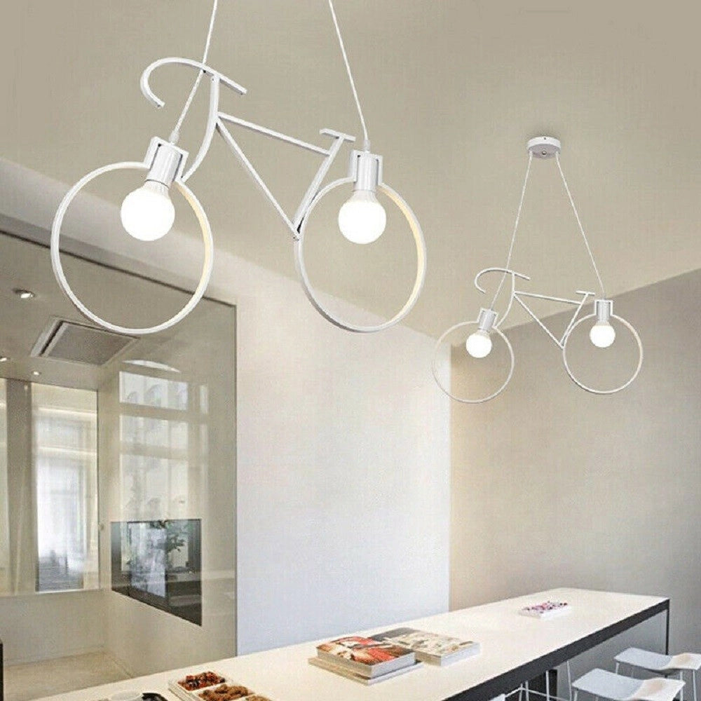 Trade Shop - Lampadario A Sospensione E27 Da Soffitto A Forma Di Bicicletta Lampada Bici A10 -