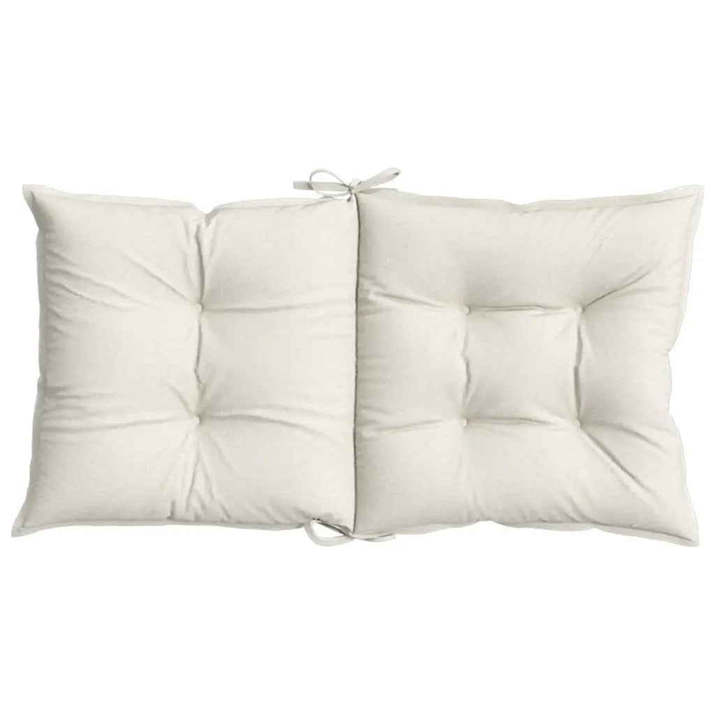 Cuscini Sedia Schiena Bassa 4 pz Crema MÃ©lange 100x50x7 Tessuto