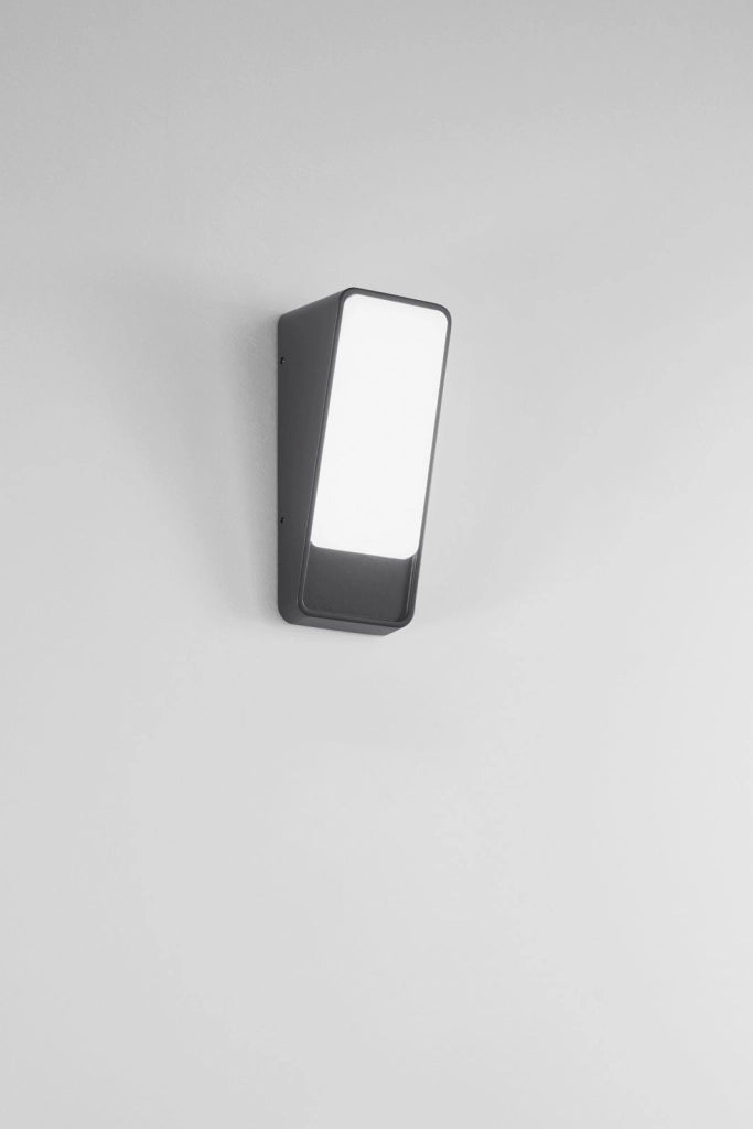 APPLIQUE LED COUPE ANTRACITE IN ALLUMINIO 14W 1950LM 3000K IP65 380X230X305MM