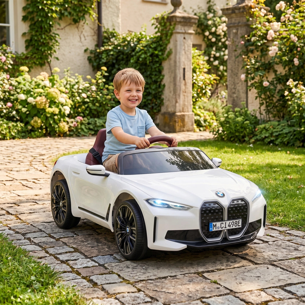Automobile Bambini Elettrica con Telecomando ¨C zephmum ¨C Bianco 115x67x45 cm