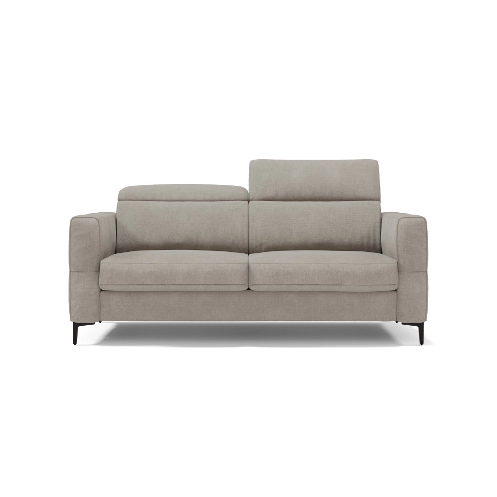 Gardenia Divano letto materasso alto 18 cm con poggiatesta reclinabili e rivestimento impermeabile T02 178 cm (mat. 120x197) grigio chiaro