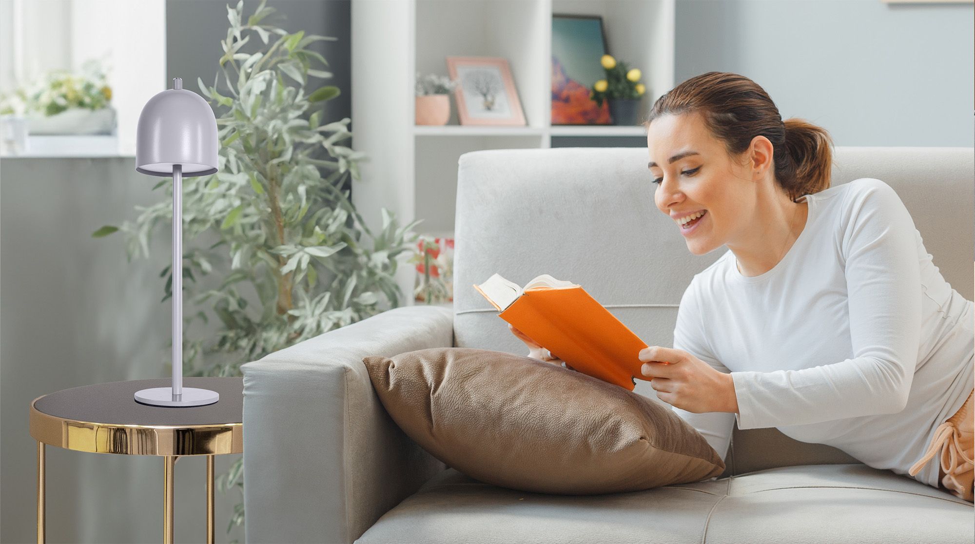 Lampada Da Comodino App1362-t Grey