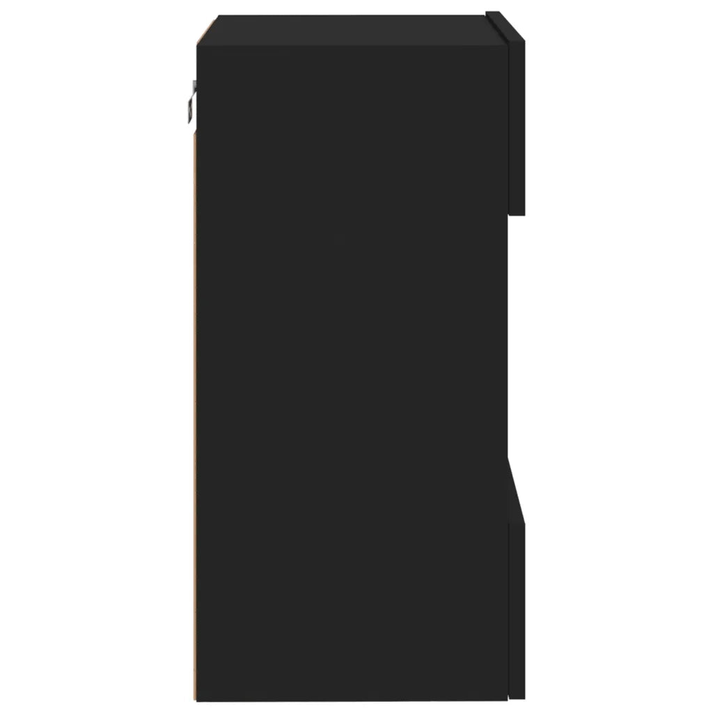Mobile TV a Parete con Luci LED Nero 40x30x60,5 cm 837080
