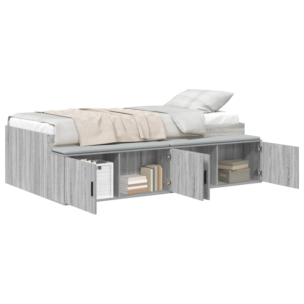 Letto contenitore Grigio Sonoma 80x200 cm
