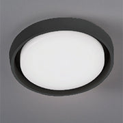 Alu Lampada da Parete e Soffitto a LED Grigio Scuro 30W 3000K IP54, Design Moderno Circolare con Diffusore in Policarbonato Opalino Satinato