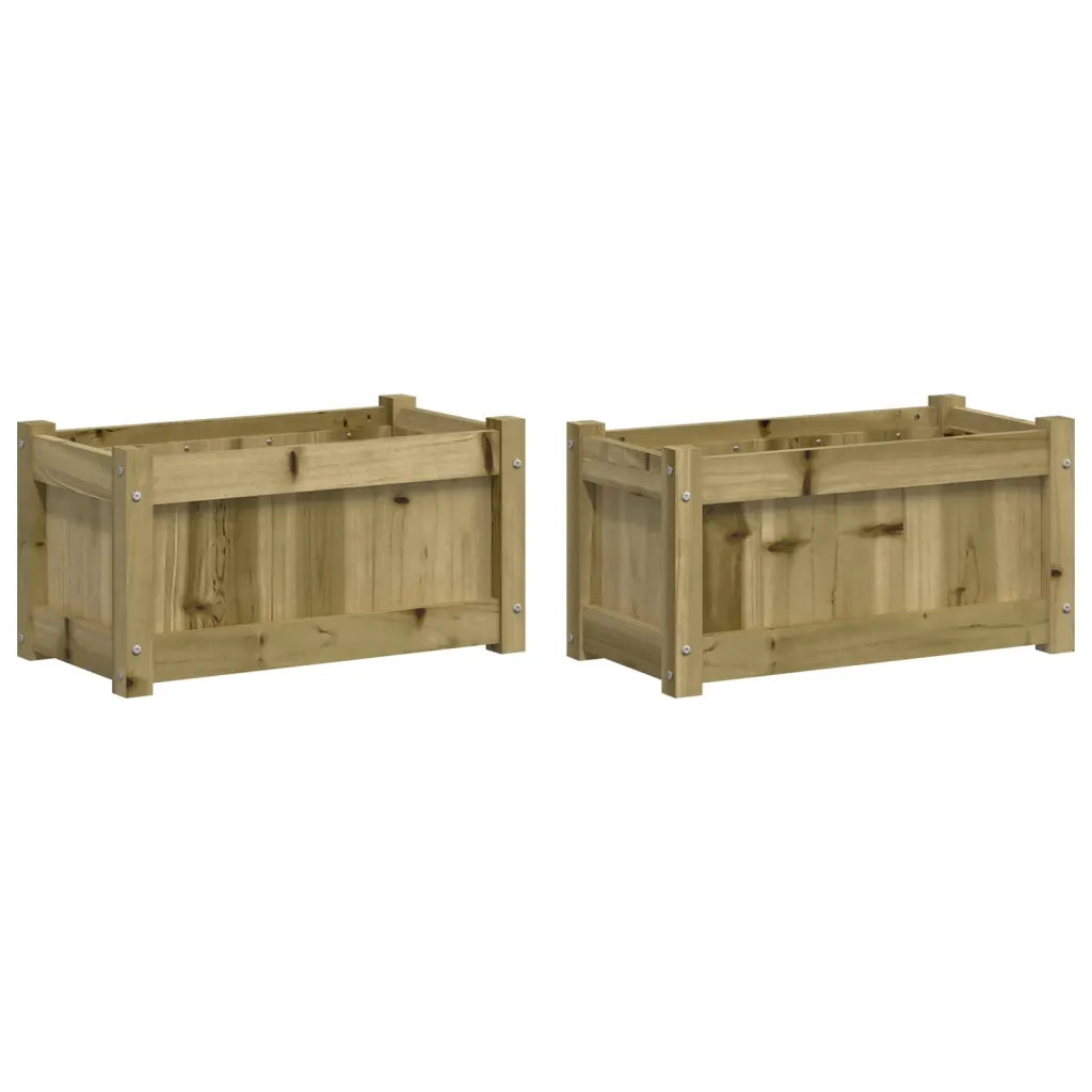 Fioriere da Giardino 2 pz in Legno di Pino Impregnatocod mxl 84630