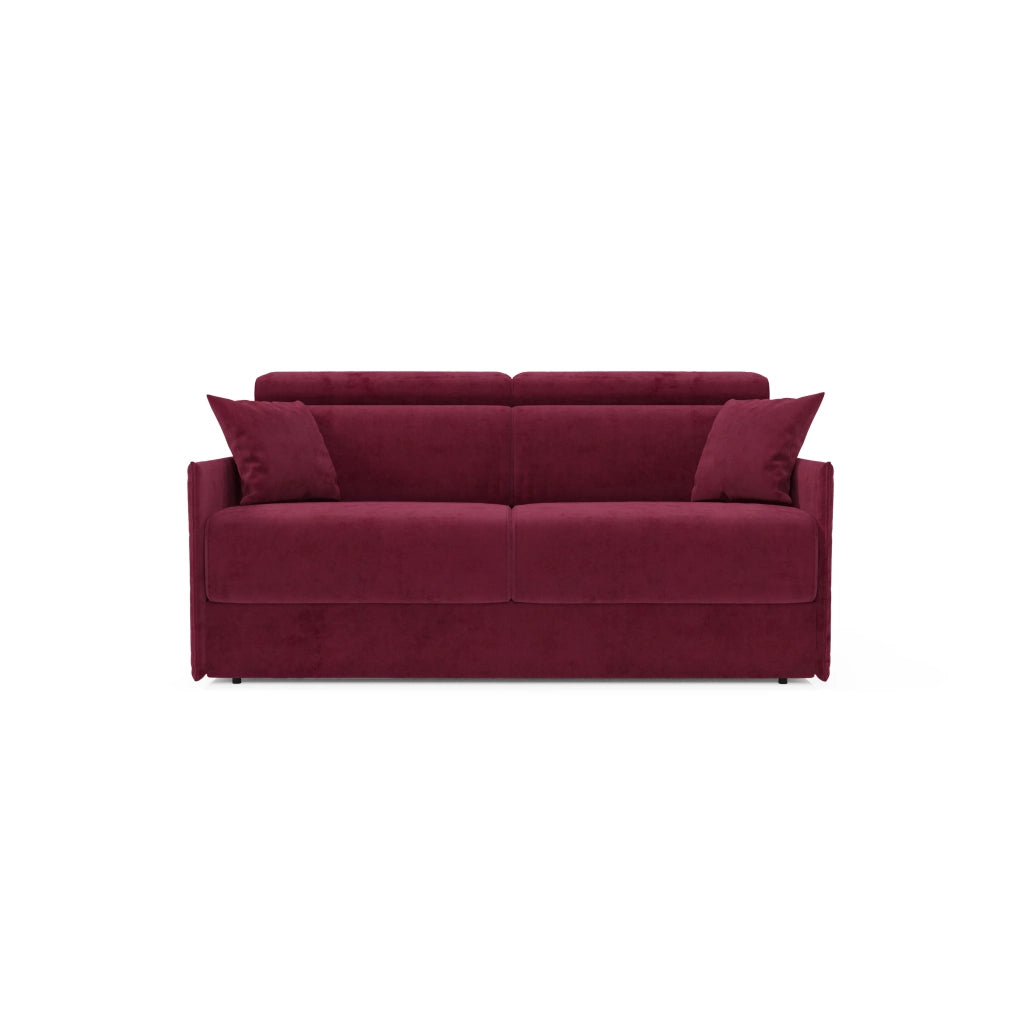 Miryam Divano letto con poggiatesta reclinabili e comfort maxi - design compatto in morbido tessuto smacchiabile T31 149 cm vinaccia