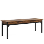 Scrivania lineare per 2 persone con 2 cassetti e 2 ganci; telaio in metallo; per ufficio; 200×60×82 cm