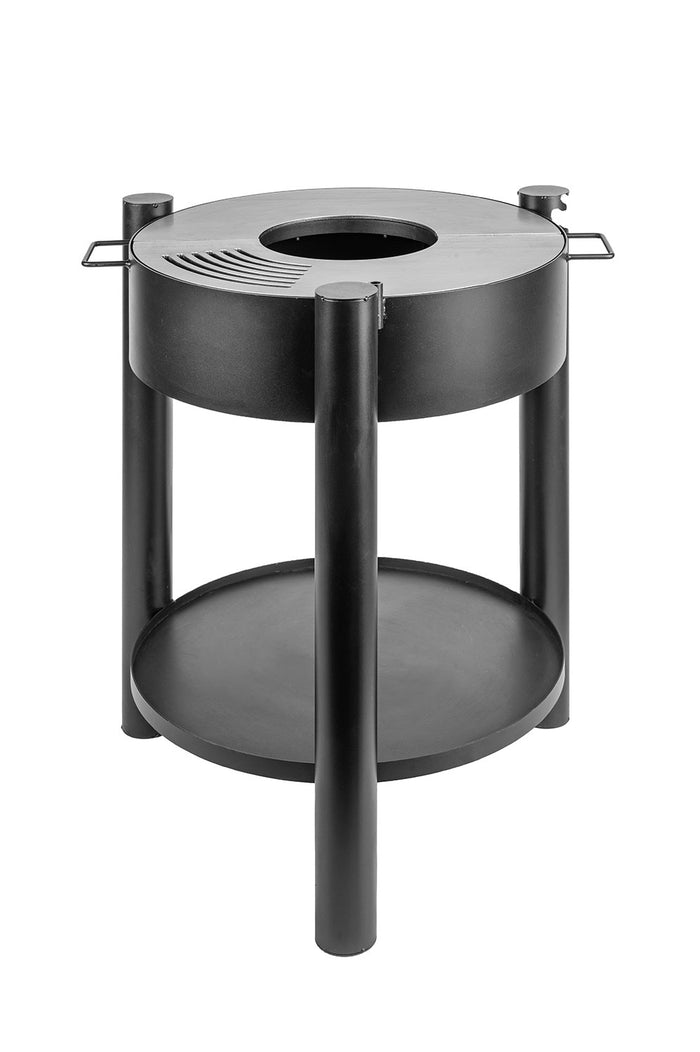 Barbecue a Legna Piano Cottura 5 mm Erica in Acciaio Nero Alta Temperatura