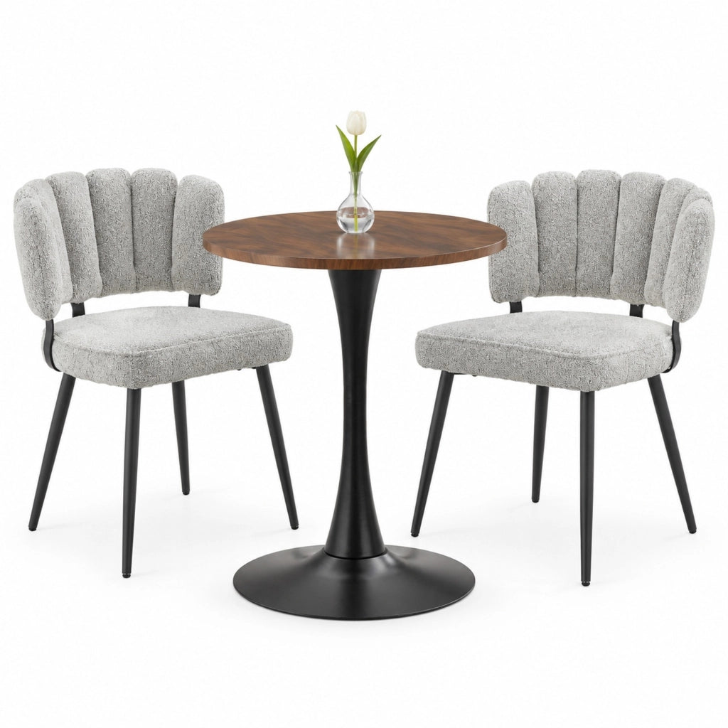 Set tavolo e 2 sedie, tavolo rotondo Ø60 cm