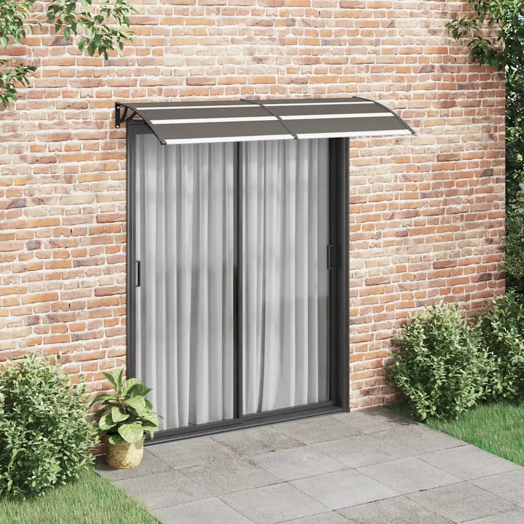 Pensilina per Porta Nera 200x75 cm in PC CFW4388551