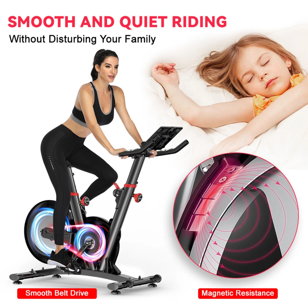 Cyclette da Casa con App - RATTANTREE - Cyclette Professionale con Resistenza Magnetica al 100%, Volano da 5 kg, Schermo LCD, Ultra Silenziosa, per Allenamento a Casa, Portata Massima 150kg