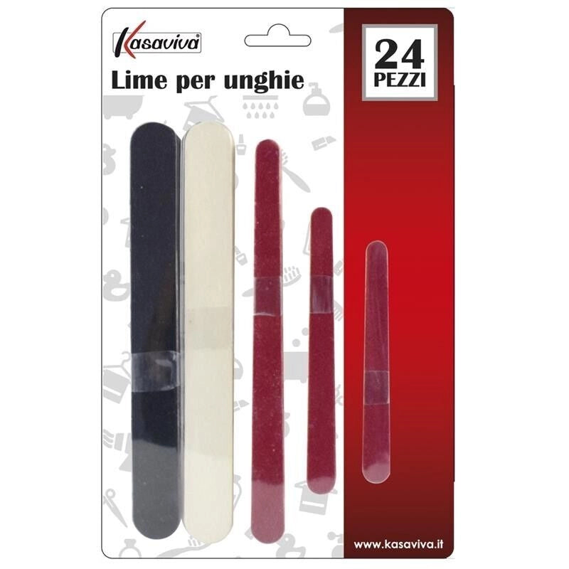 LIMA PER LE UNGHIE A 5 GRANE IN CONFEZIONE DA 24 PEZZI