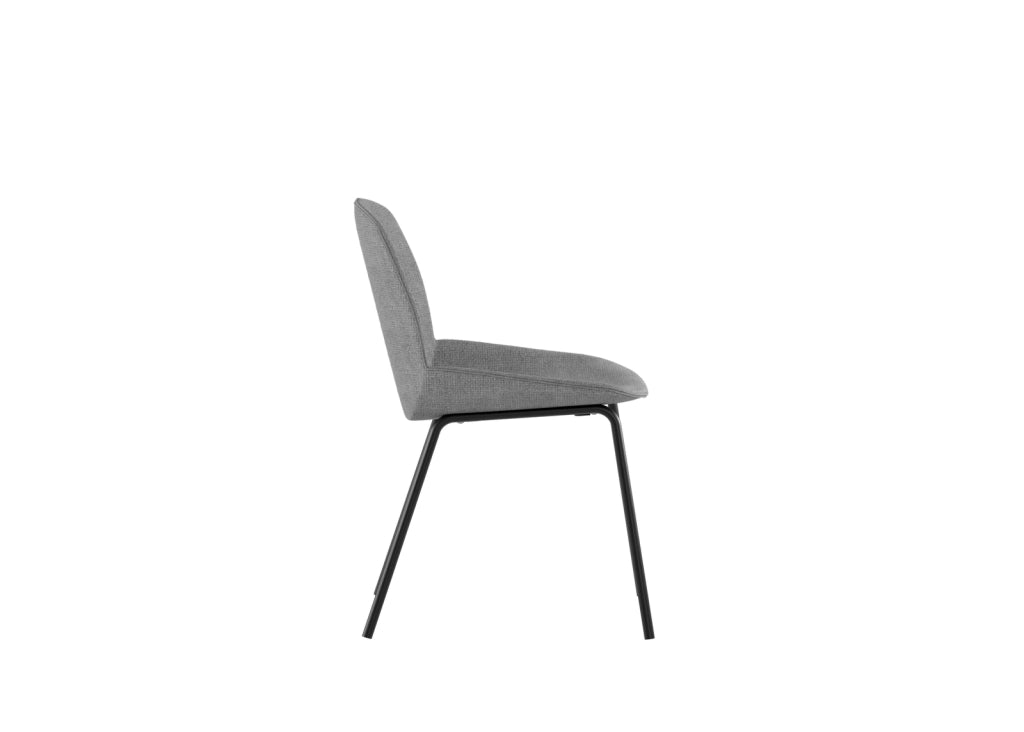 Eva - Sedia in tessuto grigio scuro 4 pz