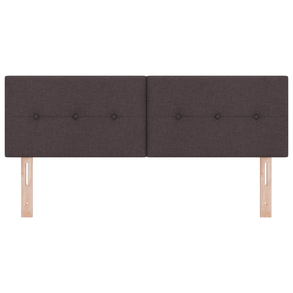 Headboard Button Tufted Marrone Scuro 160 cm Tessuto