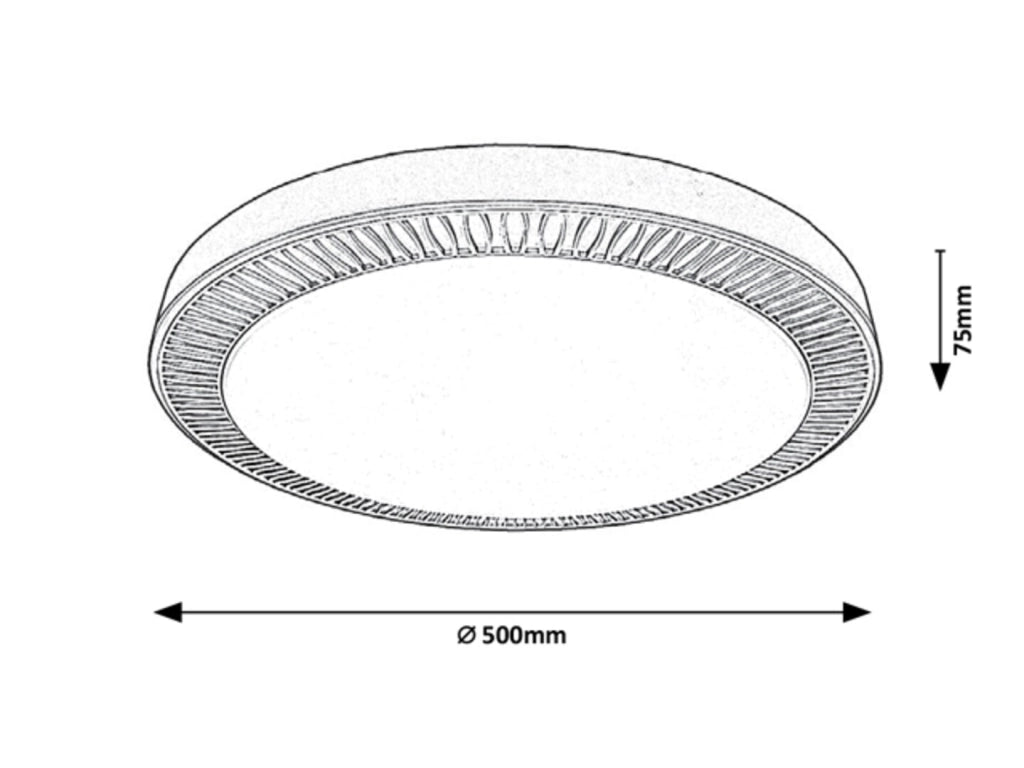 Plafoniera LED 50cm 40W marrone dimmerabile Matea Rabalux