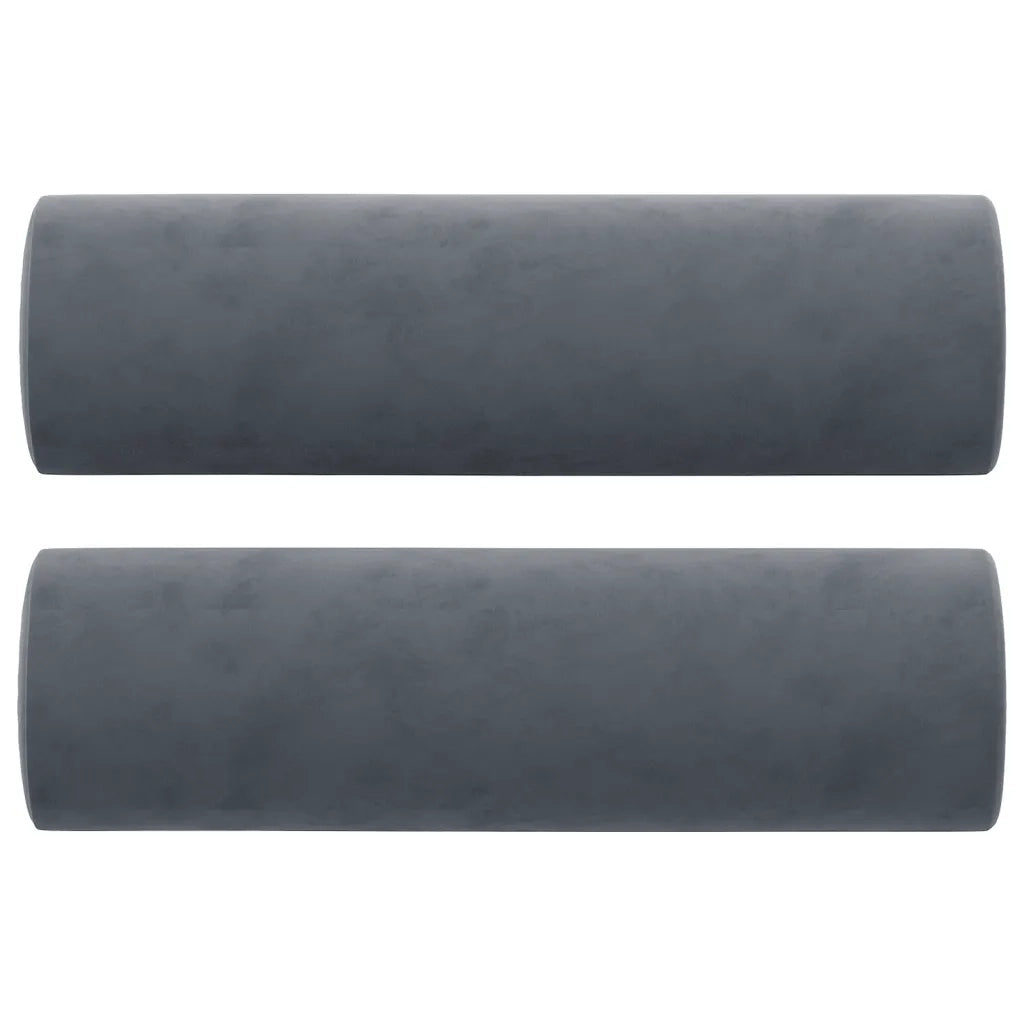 Divano a 3 Posti con Cuscini Grigio Scuro 180 cm in Velluto 3200892