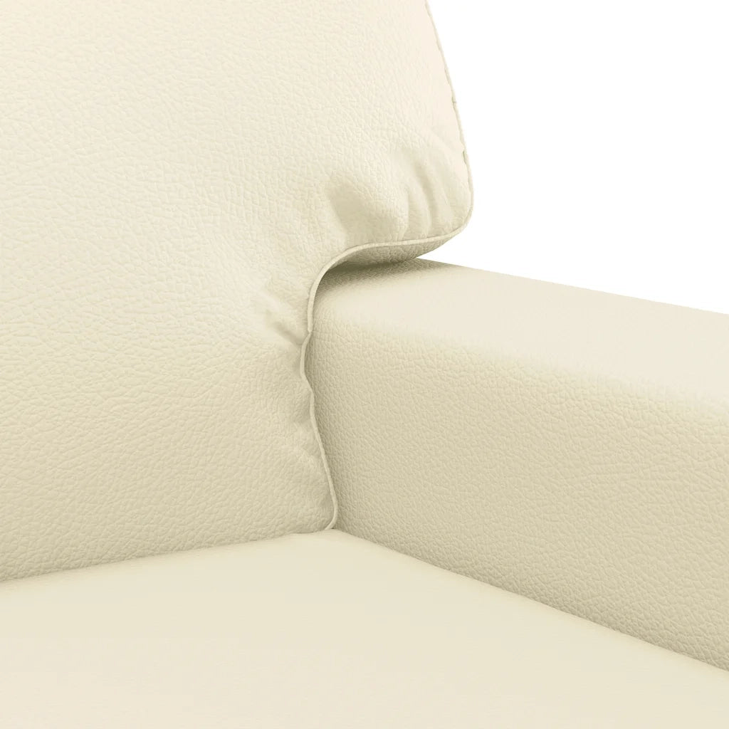 Divano a 2 Posti Crema 120 cm in Similpelle 359413