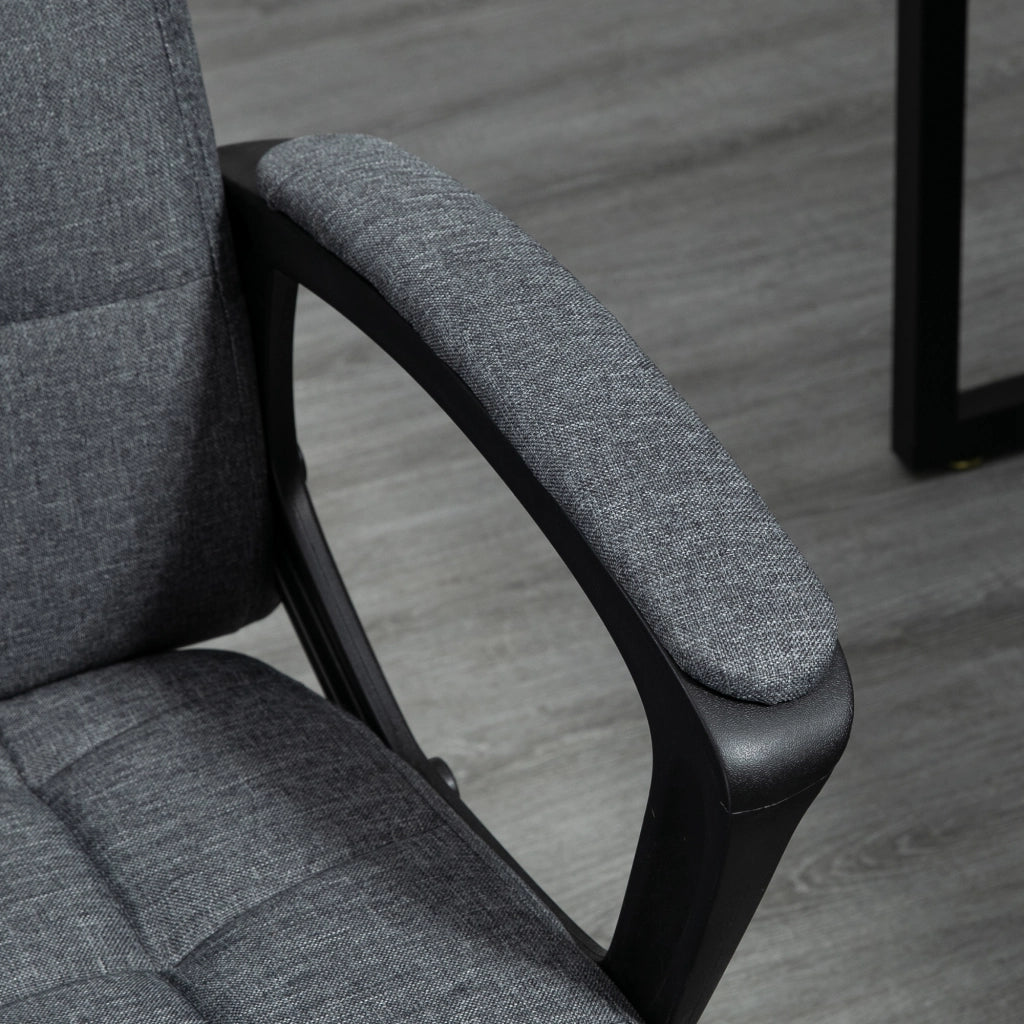 Sedia da ufficio girevole con braccioli e altezza regolabile ¨C zephmum ¨C grigio scuro 59x63x96-105,5 cm