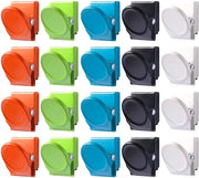 Pacchetto di 20 magneti con clip: clip magnetici da 35 x 30 mm in 5 colori, clip magnetici, clip magnetici per foto per frigorifero, lavagna bianca, bacheca di ufficio (acciaio + nucleo magnetico forte)