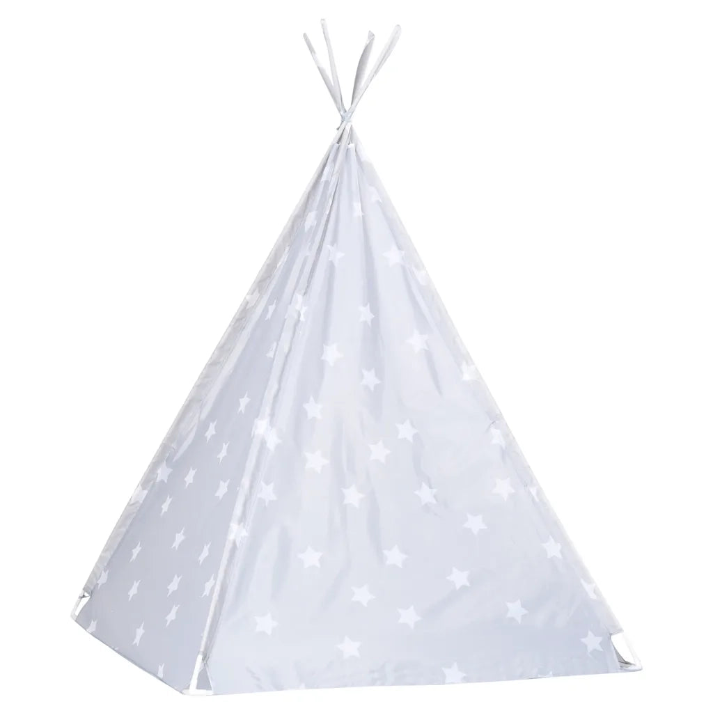 Tenda Tipi Bambini con Borsa Grigio Poliestere 115x115x160cm 80275
