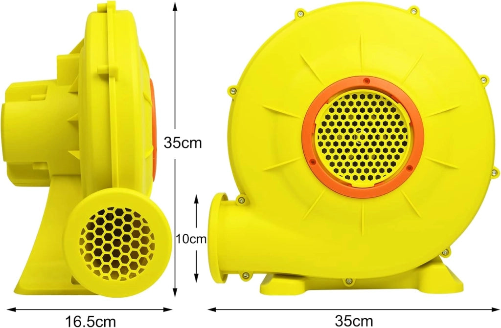 350 W/450 W/750 W, ventola elettrica per gonfiabile, ventilatore a turbo con manico e fondo grande, portatile, per giocattoli gonfiabili