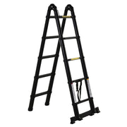 Scala a Pioli Telescopica Pieghevole Portatile ¨C Zephmum ¨C 10 Gradini 320x67x7 cm Nero