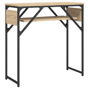 Tavolo Consolle | Tavolo d'Ingresso Ripiano Rovere Sonoma 75x30x75cm Multistrato