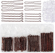 Set di Clip per Capelli a 370 pezzi - Clip per Capelli in Metallo per Donne - Accessori per Capelli - 5 cm 6 cm 7 cm - Piccoli Clip per Capelli - Grande Clip per Capelli Francese - Clip per Capelli a Banana per Capelli Fini e Spessi (Color Bronzo)