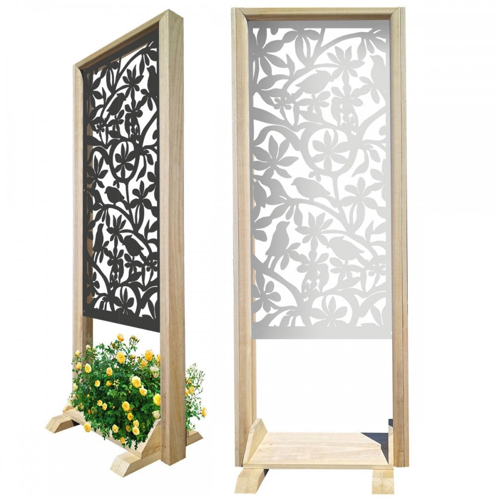 UCCELLINI - Separè - Paravento modulabile - 70x190cm - in Legno e PVC Colore: bianco