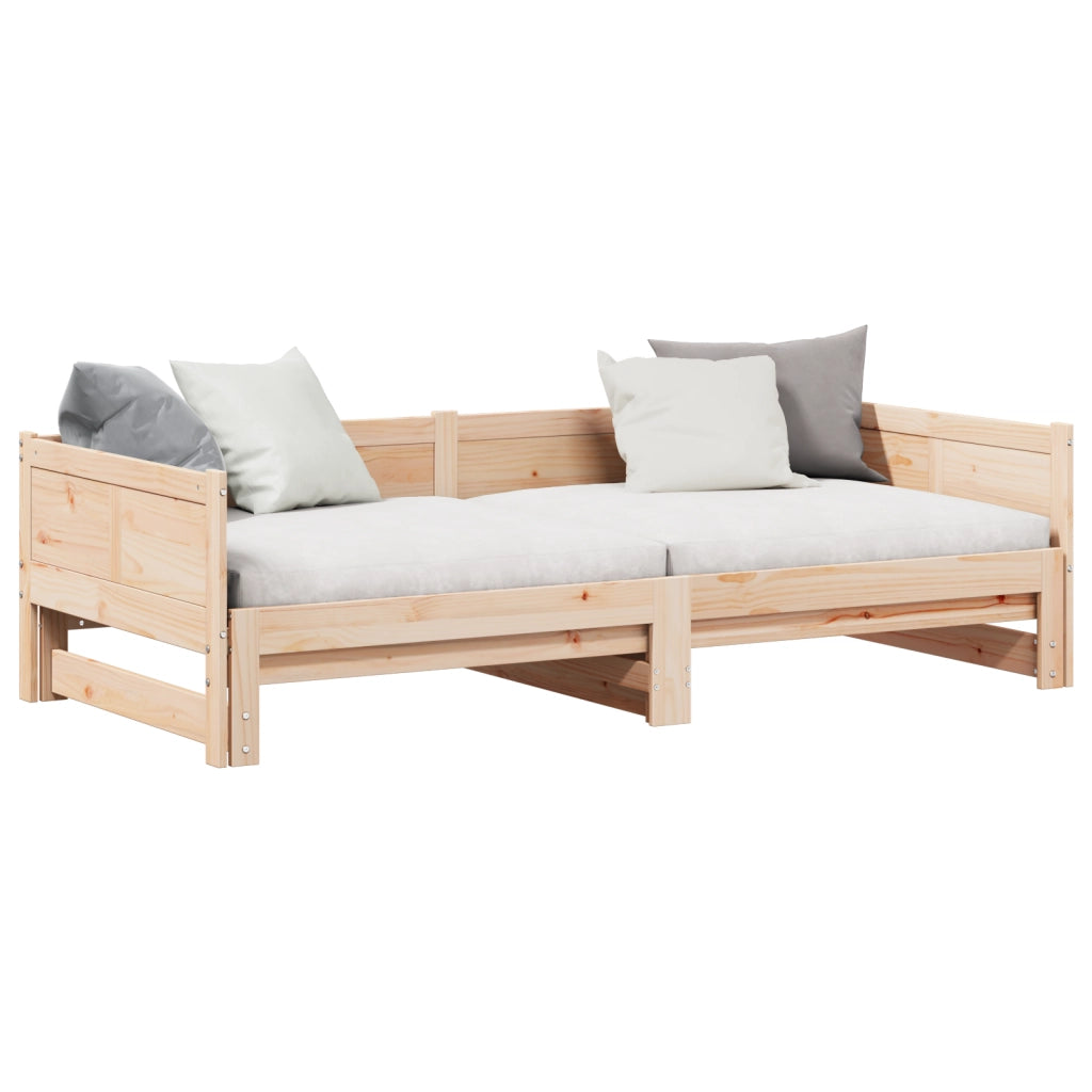 Letto giorno estensibile 90x200 cm in legno massello di pino