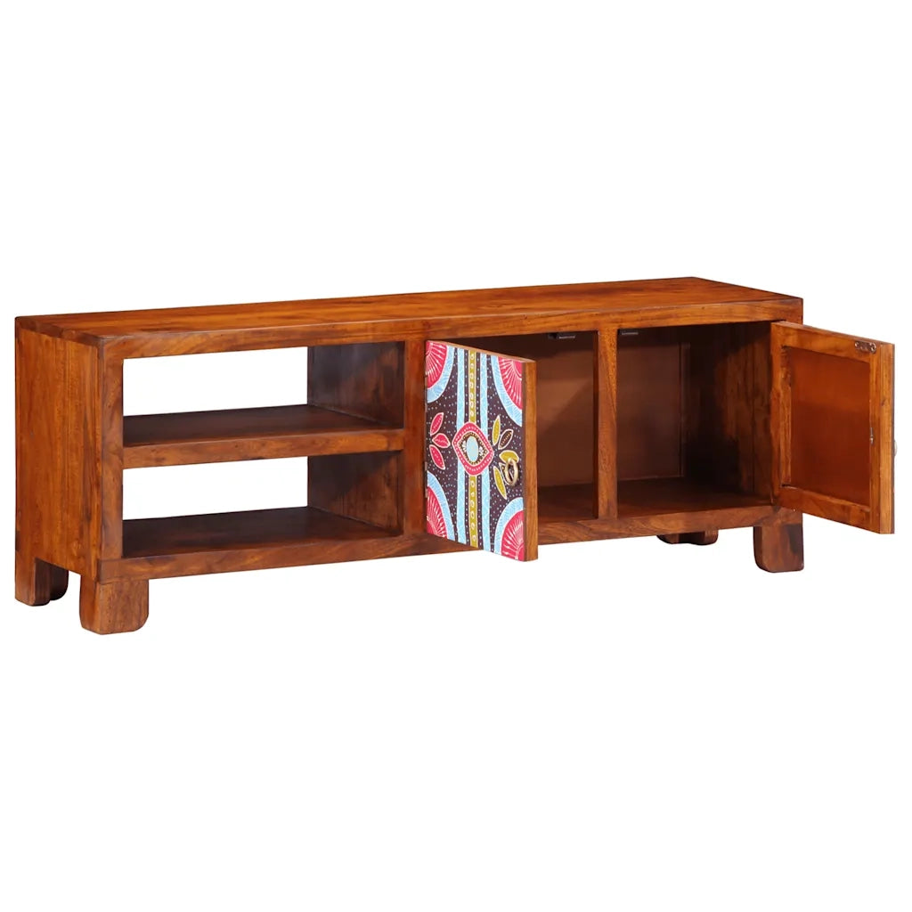 Mobile Porta TV Multicolore 110x30x40 Legno Massello di Acacia 4016503