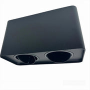 Trade Shop - Porta Faretto Doppio Orientabile Da Soffitto Nero Per Faretto Gu10 Gu5.3 P34-n2 -