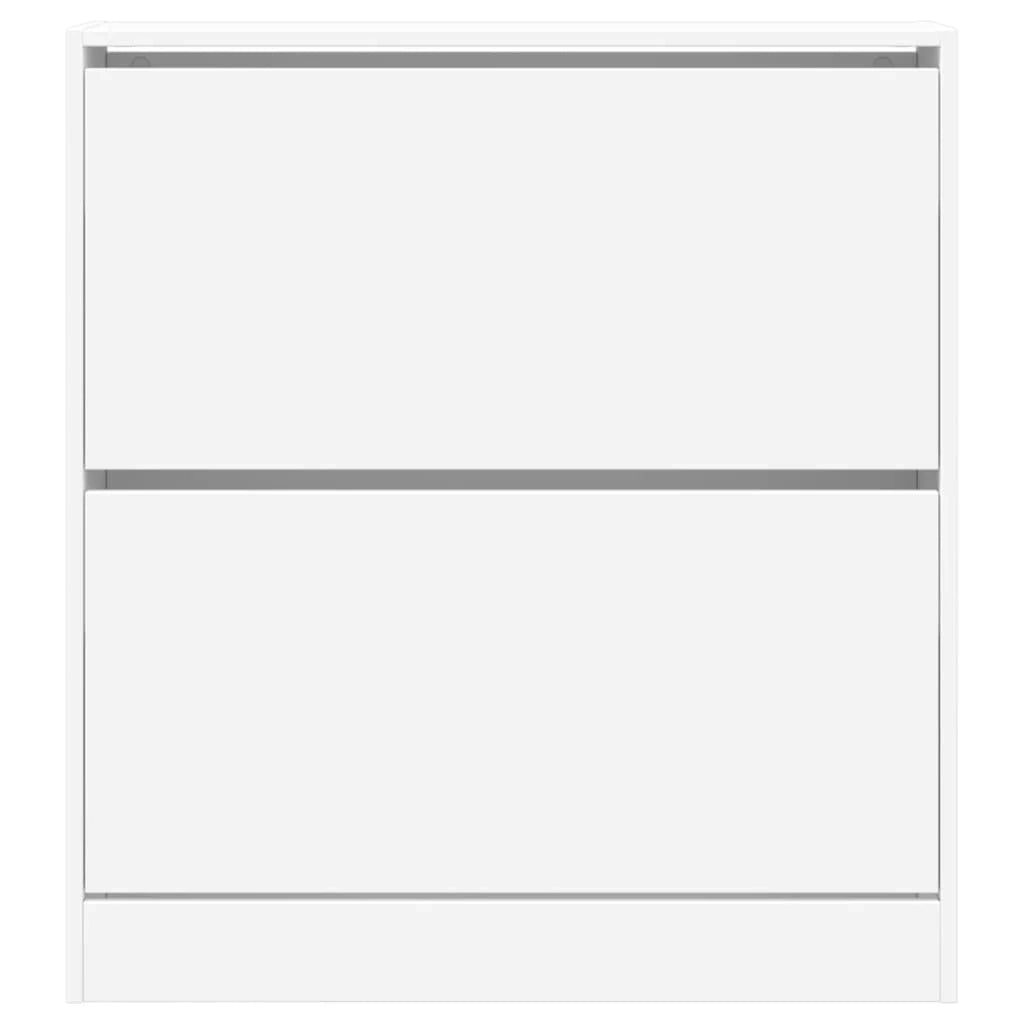Scarpiera mobiletto portascarpe mobile per ingresso/corridoio/soggiorno 80 x 21 x 87,5 cm legno ingegnerizzato bianco 02_0021505