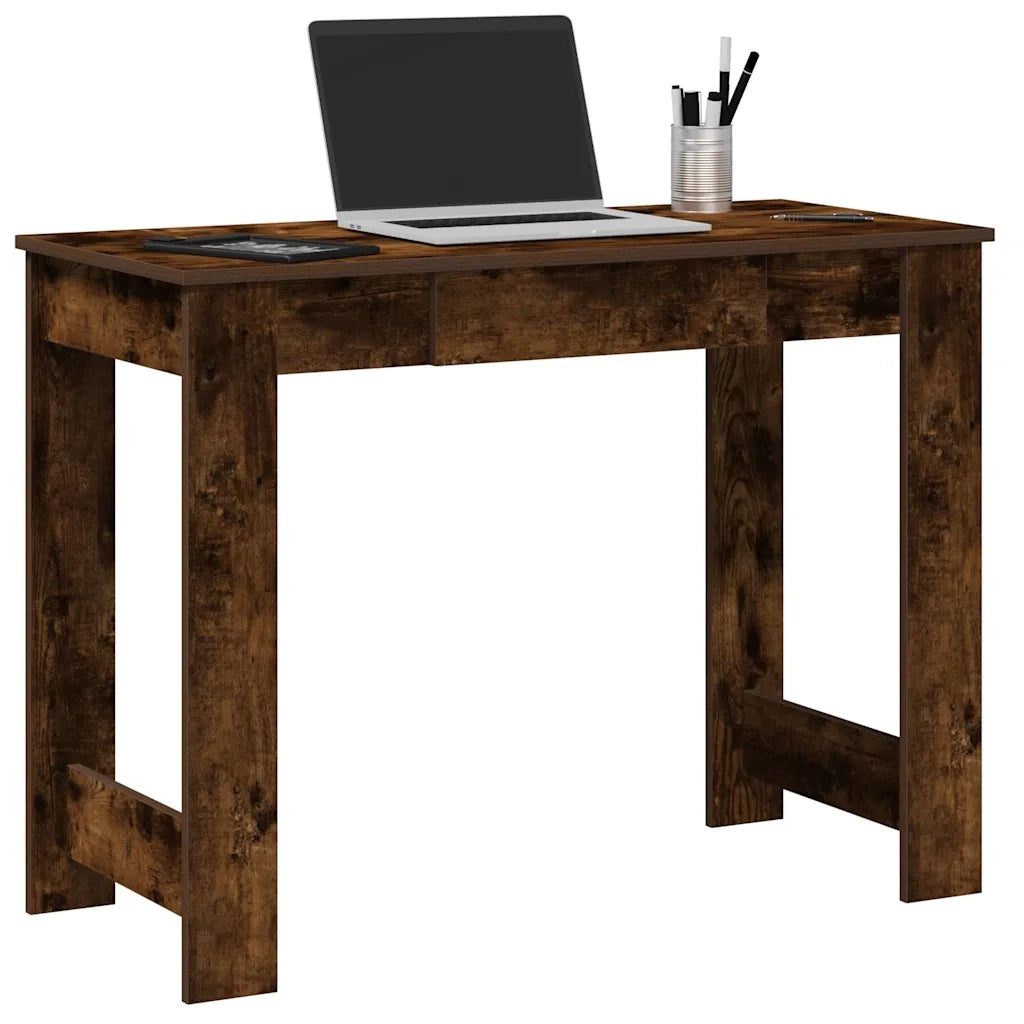 Scrivania Rovere Fumo 100x45x75 cm in Legno Multistrato 860431