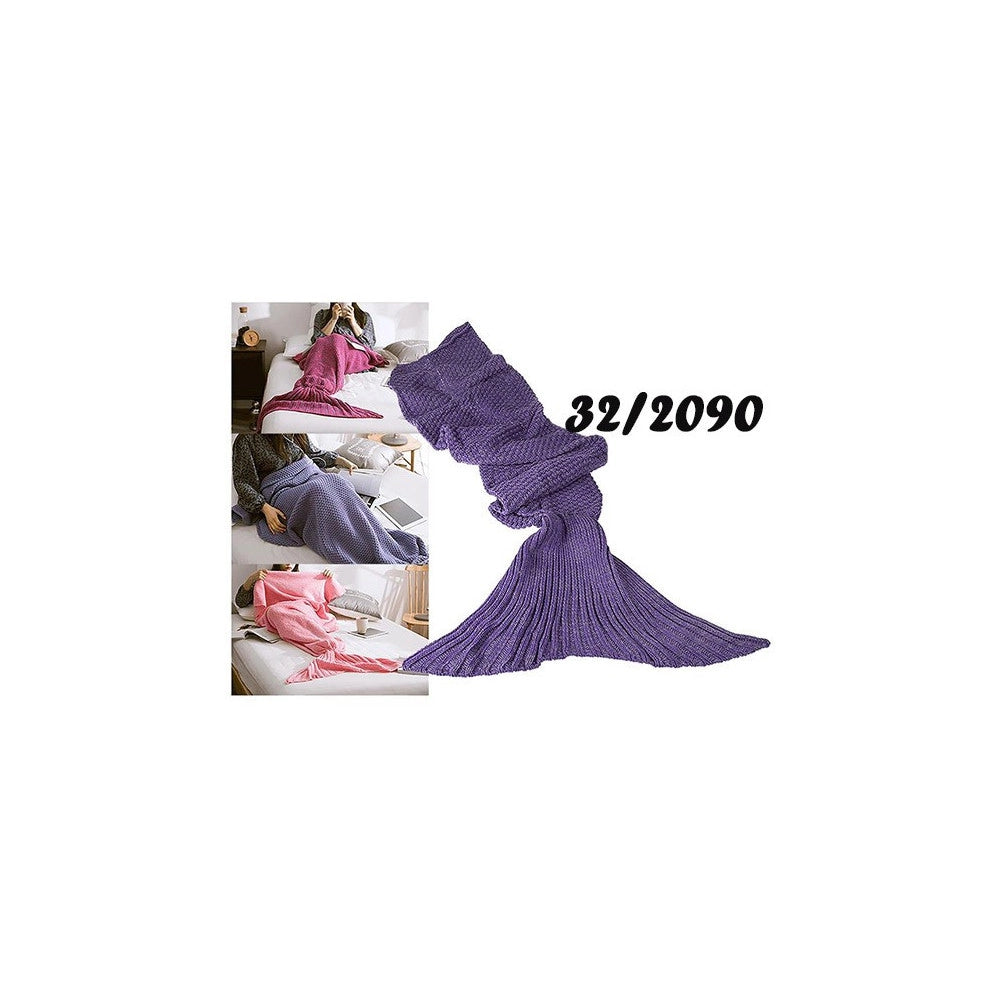 Trade Shop - Coperta A Forma Di Coda Di Sirena Vari Colori Sirenetta Riscalda Piedi Plaid -