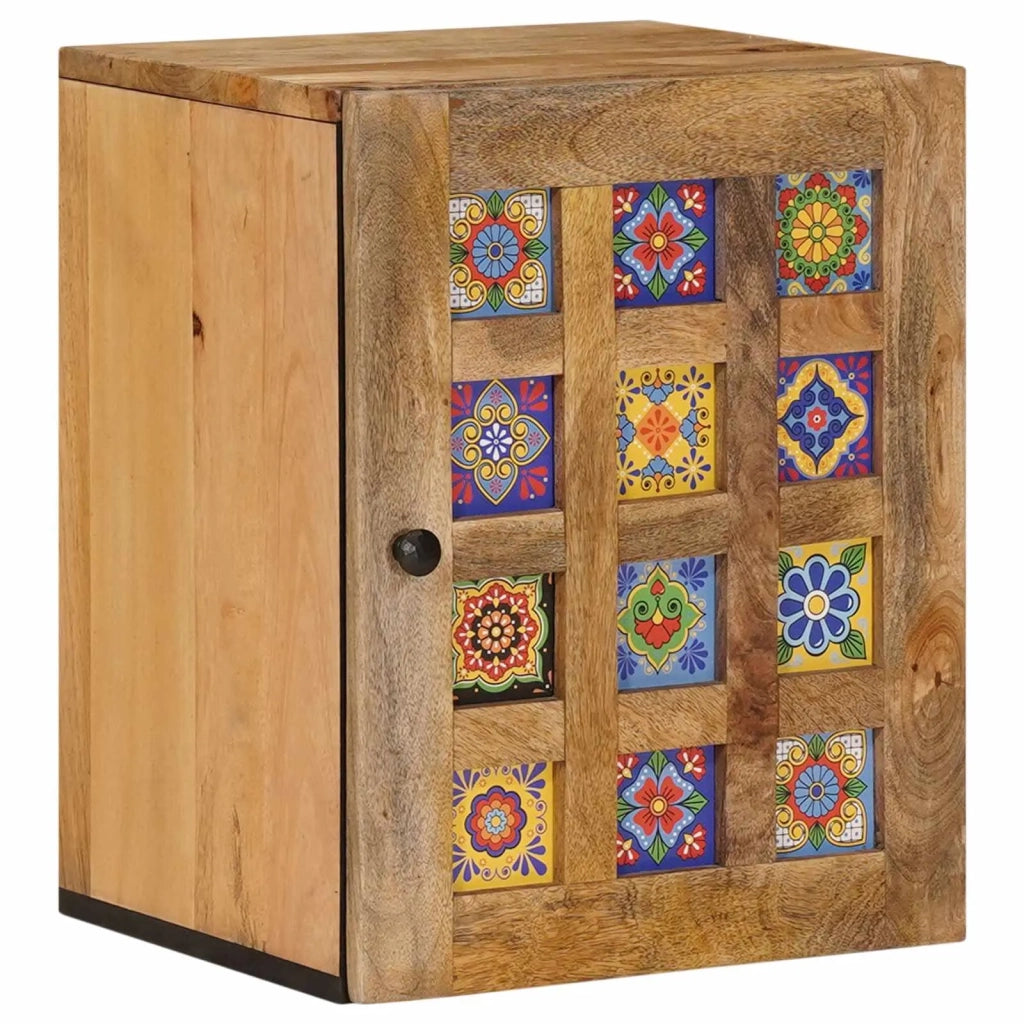 Mobile Appeso da Bagno con porta Naturale 38 x 33 x 48 cm