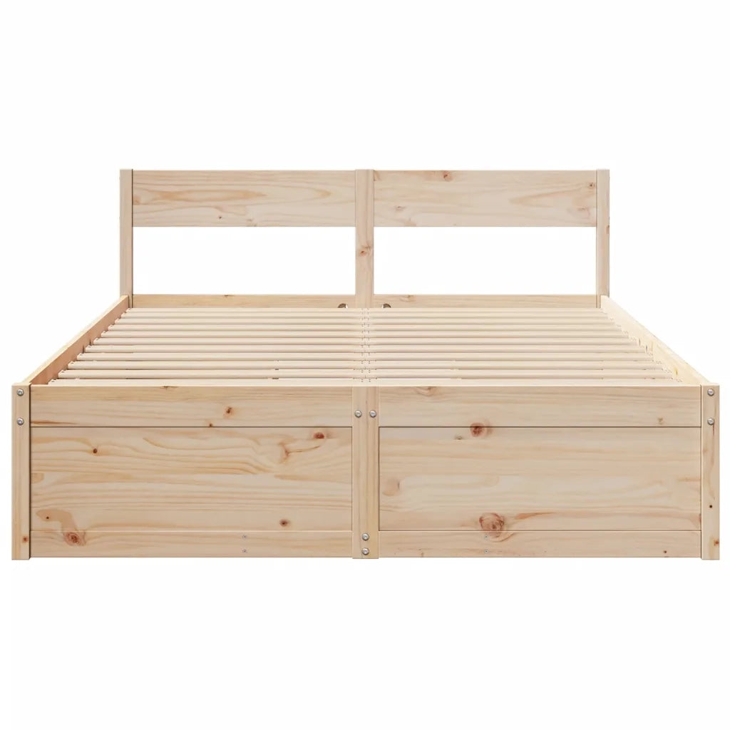 Letto senza Materasso 150x200 cm in Legno Massello di Pino 3282345