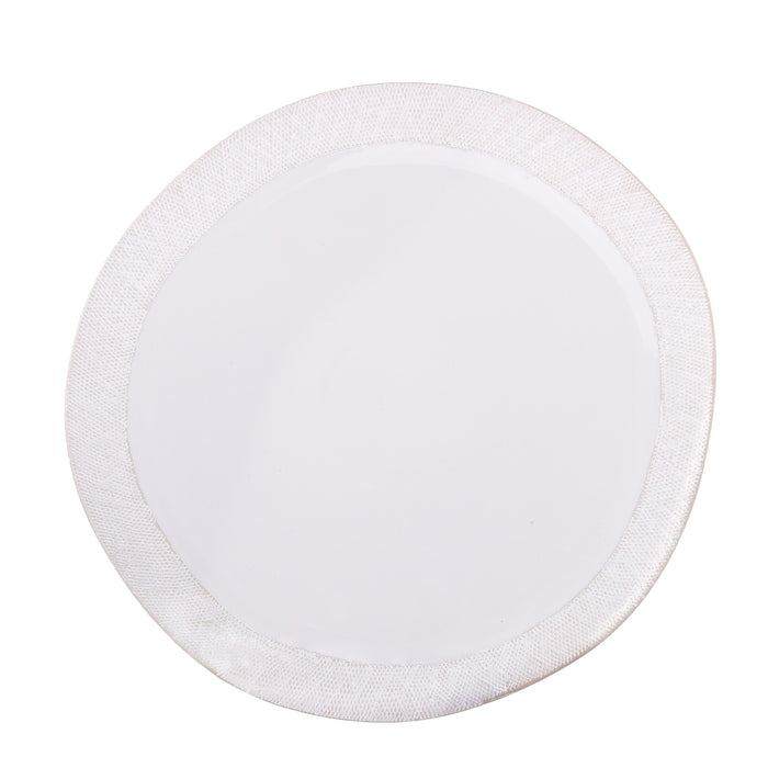 Set 2 Piatti in Ceramica Decorato Larghezza 34 cm